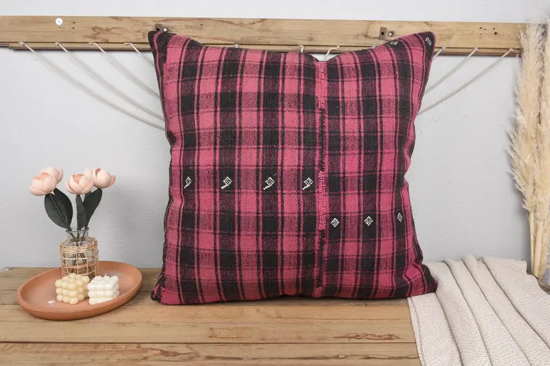 Pillow Case, Interior Designer Pillow, Patio Cushion, Bolster Cushion, Gift Pillow, Aztec Cushion Cover, Home Decor Pillow, 32x32 Pink Cushion Cover - 2