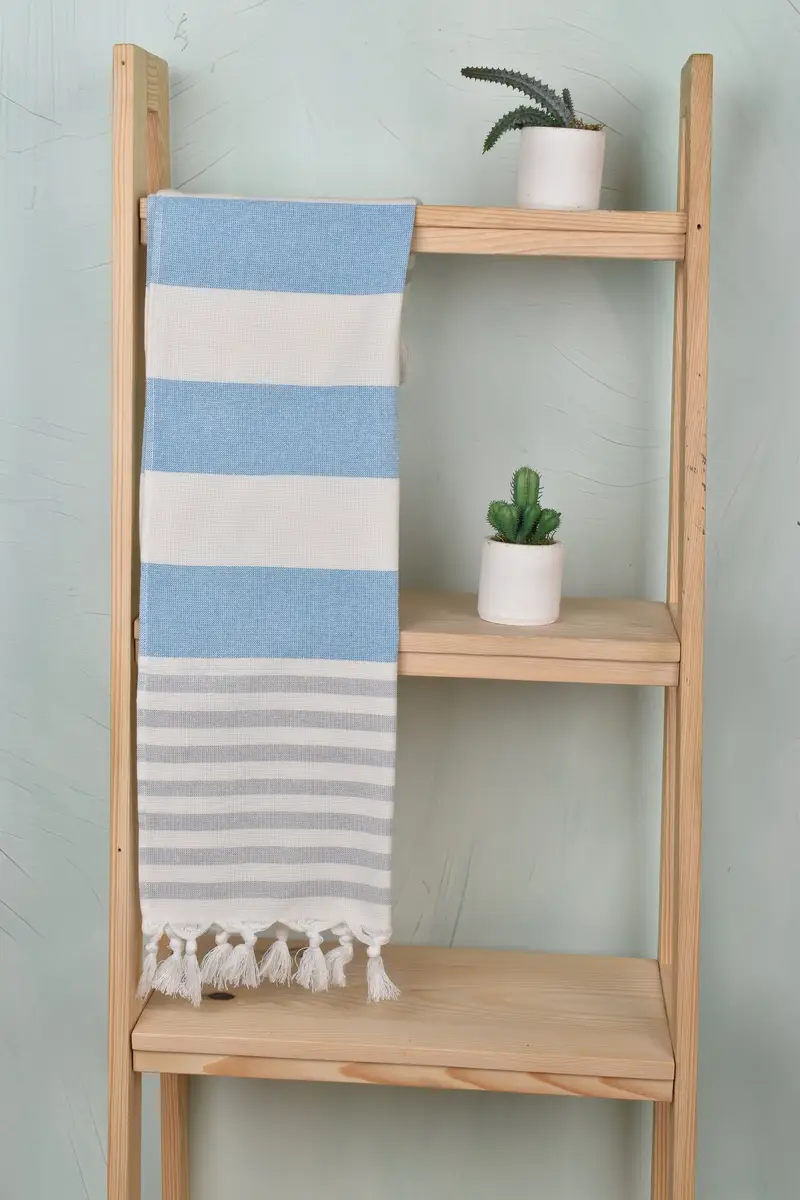 Small Bath Towels, Turkish Towel Hand Towel, 36x18 Cotton Striped Terry Towel, Beach Wedding Favor, Wedding Gift For Bride, Monogrammed Hand Towel - 8