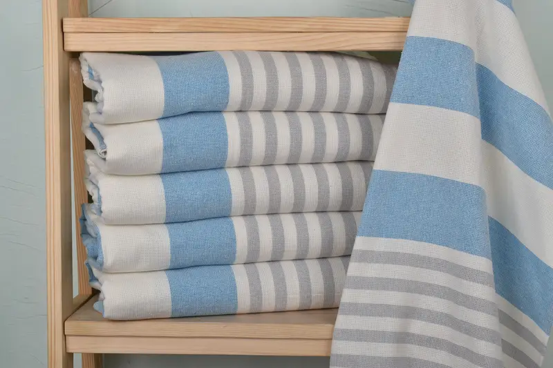 Small Bath Towels, Turkish Towel Hand Towel, 36x18 Cotton Striped Terry Towel, Beach Wedding Favor, Wedding Gift For Bride, Monogrammed Hand Towel - 2