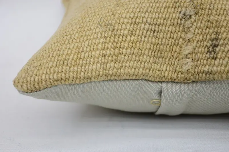 Vintage Kilim Throw Pillow, Farmhouse Pillow, Cushion, 12x12 Beige Pillow Sham, Square Throw Pillow Cover, Turkish Pillow, Kilim Pillow Cover - 4
