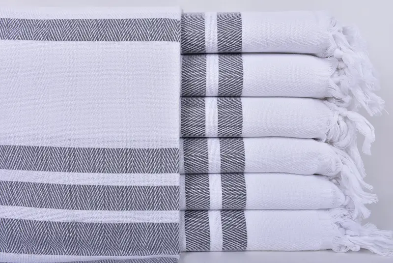 Luxury Turkish Bath Towel, Custom Wedding Gift, Peshtemal Towel, Xmas Gifts, Lightweight towel, Wedding Gifts Towel, 70x40 Cotton Herringbone Towel - 1