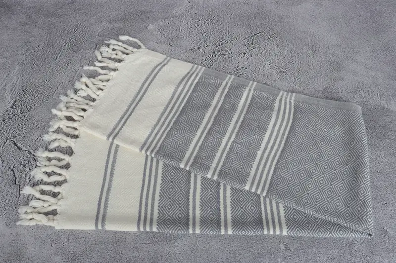 40x18 Cotton Diamond Towel, Custom Hand Towel, Wedding Favors, Kitchen Towel, Personalized Home Gift Wedding, Engagement Gift, Organic Towel - 6