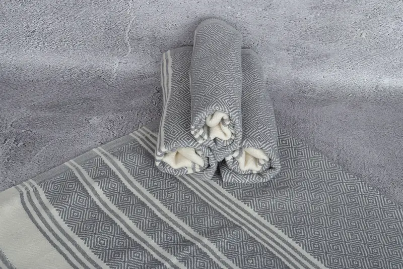 40x18 Cotton Diamond Towel, Custom Hand Towel, Wedding Favors, Kitchen Towel, Personalized Home Gift Wedding, Engagement Gift, Organic Towel - 7