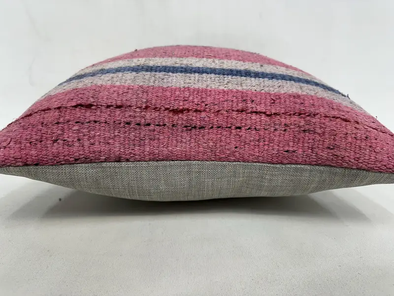 Home Decor Pillow, Throw Kilim Pillow, Muted Pillow, 16x16 Pink Cushion Cover, Bed Cushion, Ethnic Cushion, Boho Pillow Sham Cover, Pillow - 5