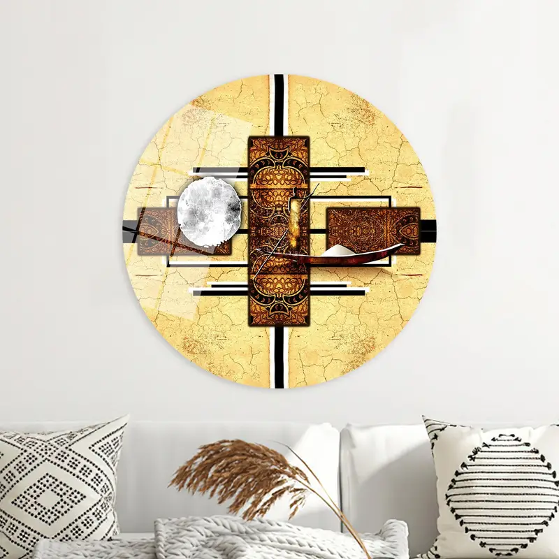 Abstract Moon Canvas: Printed Art for Serene Home Decor