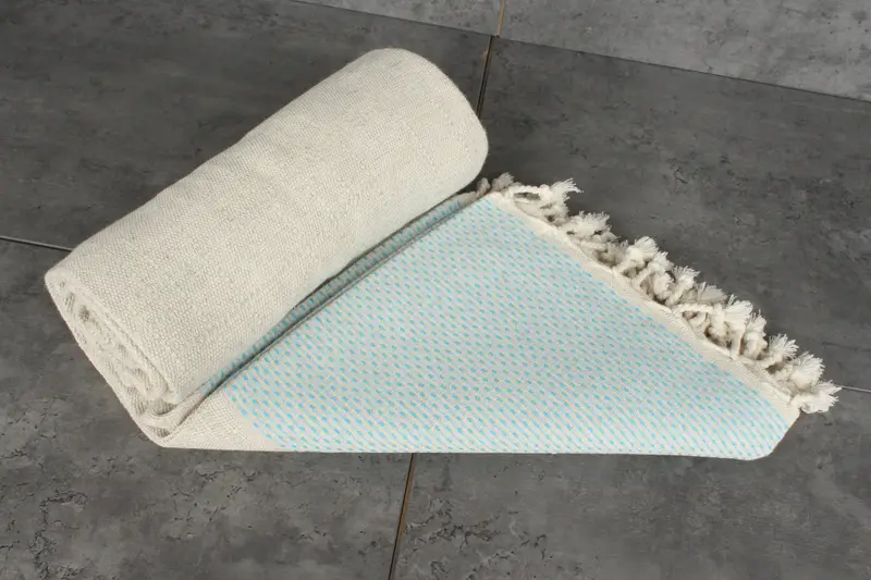 Woven Blanket, Valentines Day Gift For Him, Housewarming Gift, Large Beach Towel Personalized, 96x96 Cotton Polka Dot Towel, Woven Throw Blanket - 7