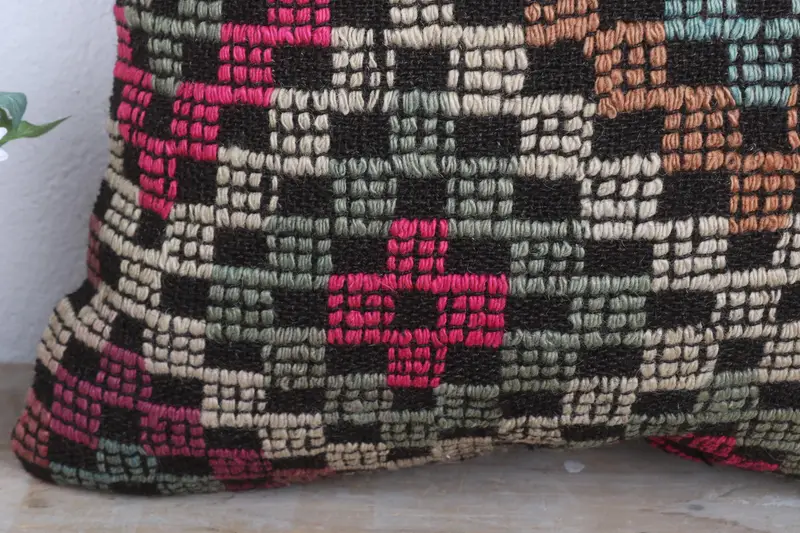 Antique Pillows, Sofa Bolster Pillow Sham, Art Deco Pillow, 18x18 Beige Pillow, Kilim Pillow Cover, Pillow, Throw Kilim Pillow - 3