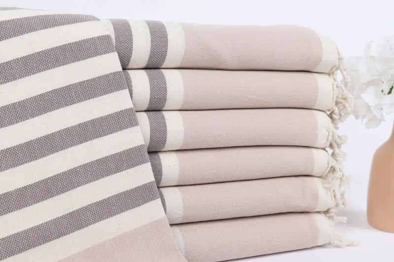 Summer Towel, Home Decor Gifts, Sand-resistant towel, 70x40 Cotton Striped Towel, Gift For Her, Bridal Shower Favor, Guest Towel, Wedding Towel - 1