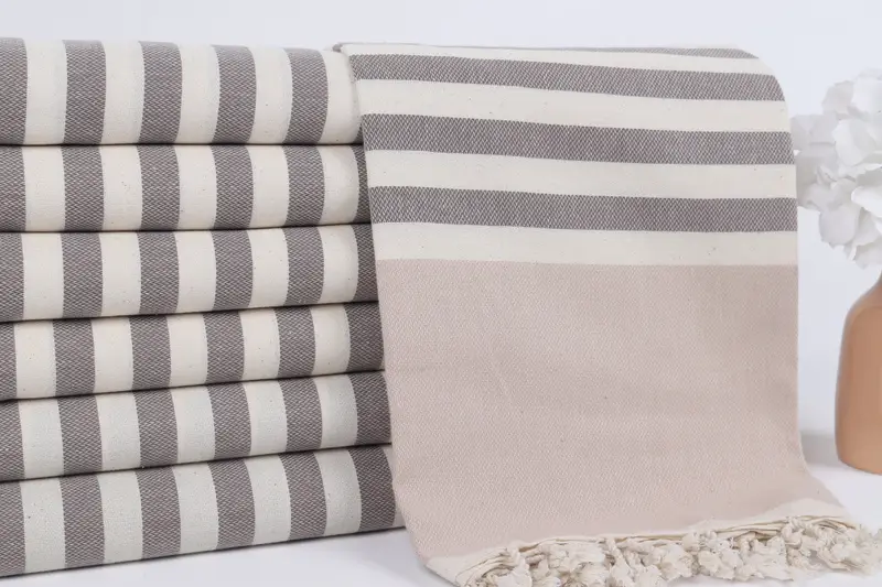 Summer Towel, Home Decor Gifts, Sand-resistant towel, 70x40 Cotton Striped Towel, Gift For Her, Bridal Shower Favor, Guest Towel, Wedding Towel - 2