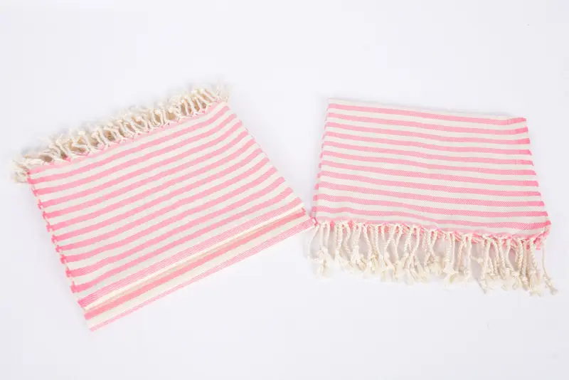 Monogram Hand Towel, Monogram Tea Towel, Bridal Shower Gift, Monogrammed Hand Towel, Organic Towel, 40x24 Cotton Striped Towel, Custom Hand Towel - 7