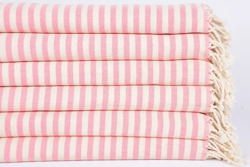Monogram Hand Towel, Monogram Tea Towel, Bridal Shower Gift, Monogrammed Hand Towel, Organic Towel, 40x24 Cotton Striped Towel, Custom Hand Towel - 3