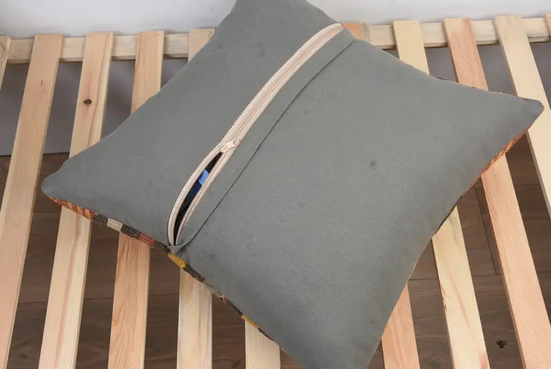 Boho Pillow, Throw Kilim Pillow, Vintage Pillow, 20x20 Brown Pillow Case, Nomadic Cushion Cover, Armchair Cushion Case, Pillow, Sofa Pillow Cover - 8