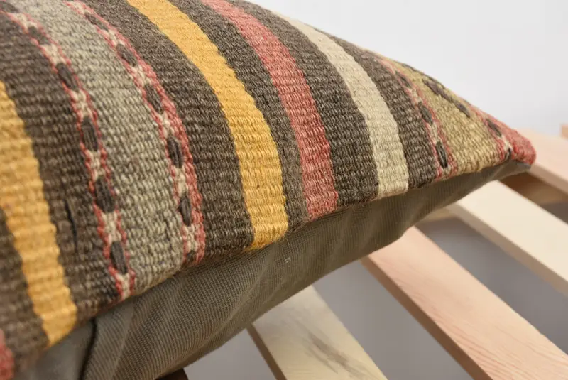 Boho Pillow, Throw Kilim Pillow, Vintage Pillow, 20x20 Brown Pillow Case, Nomadic Cushion Cover, Armchair Cushion Case, Pillow, Sofa Pillow Cover - 7