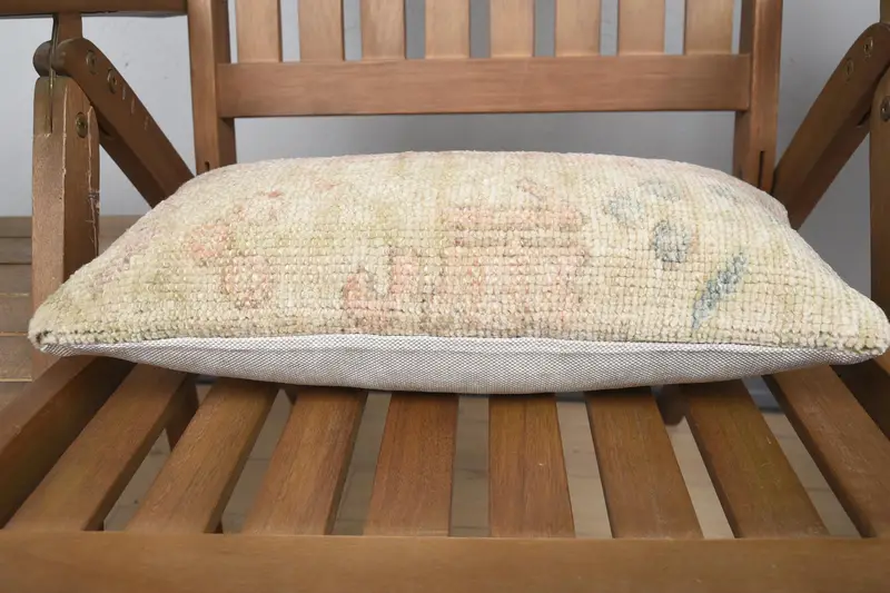 Neutral Throw Cushion Cover, Cushion Case, Ethnic Cushion Case, Boho Pillow, Home Decor Pillow, Kilim Pillow, 8x16 Beige Pillow Cover - 5