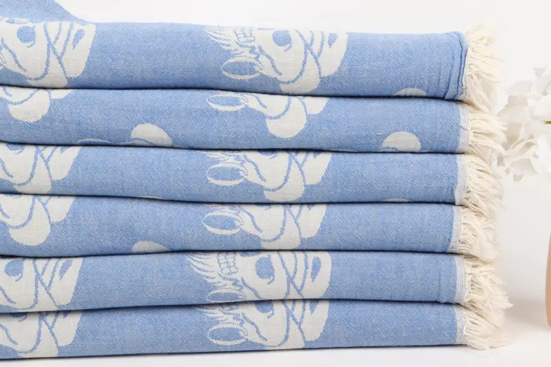 Wedding Gift, Turkish Beach Towel Personalized, Organic Turkish towel, Bridesmaid Proposal Gift, 70x36 Cotton Skull Patterned Towel, Bridesmaid Gift - 4