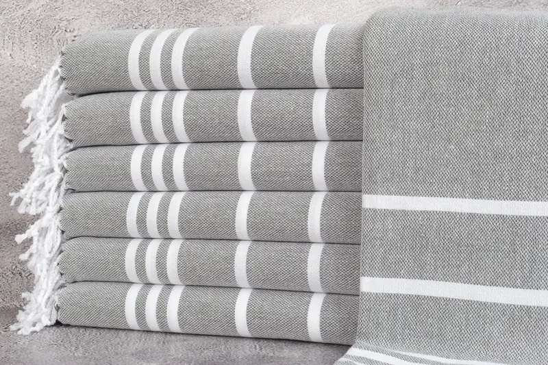 Family Gift Basket, 70x40 Cotton Striped Towel, Bridemaids Beach Towel, Unique Gift, Personalized Wedding Gift, Beach Towel Bulk, Lightweight towel - 1