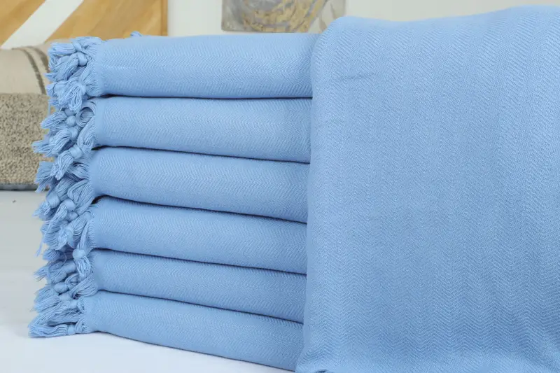 Gift For Bride, Bachelorette Gifts, Customized Turkish Blanket, Bedspread, Throw Blanket, 88x70 Cotton Stonewashed Chevron Towel, Turkish Bedspread - 2