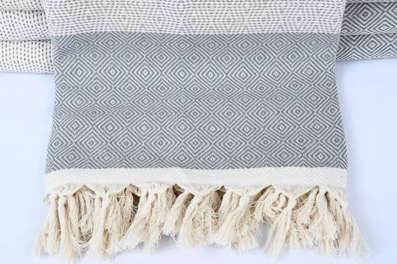 104x80 Cotton Diamond Towel, Custom Wedding Gifts, Bachelorette Party Gifts For Bride, Woven Throw Blanket, Turkish Blanket, Gifts For Him - 1