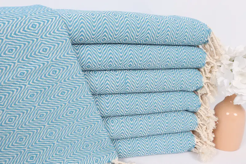 Small Bath Towels, Gift For The Home, Wedding Favors, Embroidery Towel, Turkish Towel, 36x18 Cotton Zigzag Diamond Towel, Personalized Hand Towel - 1