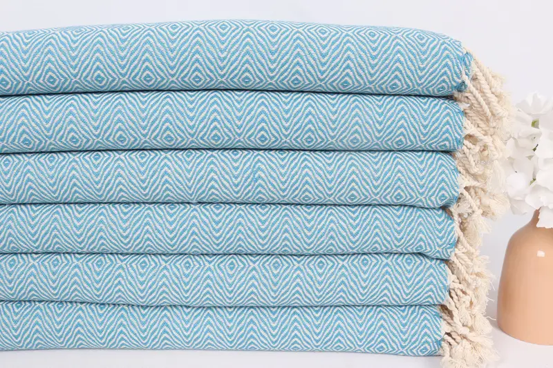Small Bath Towels, Gift For The Home, Wedding Favors, Embroidery Towel, Turkish Towel, 36x18 Cotton Zigzag Diamond Towel, Personalized Hand Towel - 3