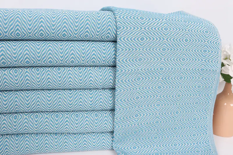 Small Bath Towels, Gift For The Home, Wedding Favors, Embroidery Towel, Turkish Towel, 36x18 Cotton Zigzag Diamond Towel, Personalized Hand Towel - 2