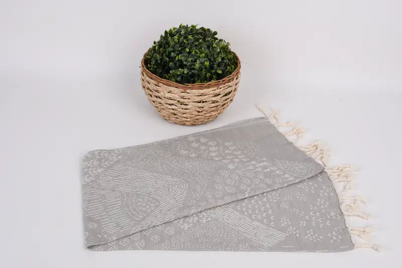 Monogram yemek havlu, onun için hediye, 36x18 pamuklu dağ tasarım havlu, kişiselleştirilmiş el havlu, monogramlı el havlu, Türk havlu el havlu - 4
