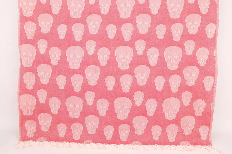 Monogram Beach Towel, Gift For Best Friend, 68x36 Cotton Skull Patterned Towel, Lightweight towel, Custom Wedding Gift From Bridesmaid, Thin towel - 6