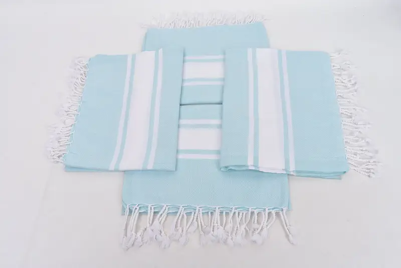 Monogram Hand Towel, Monogram Kitchen Towel, Xmas Gifts, Personalized Kitchen Towel, Summer Gift, Monogram Dish Towel, 36x24 Cotton Striped Towel - 6