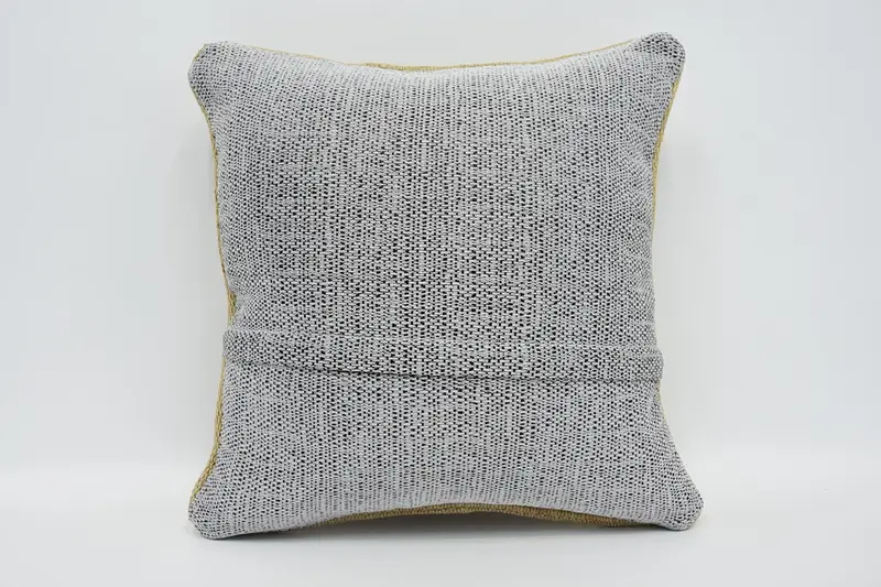 Kilim Pillow Cover, Vintage Pillow, Boho Pillow Sham Cover, 16x16 Beige Pillow Case, Cushion Case, Shabby Chic Cushion Cover - 6