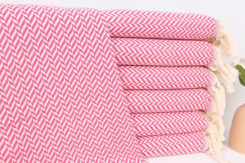 Wedding Anniversary Gift, Gift For The Home, Personalized Gift, Small Towel, Monogrammed Hand Towel, Wedding Gift, 36x18 Cotton Chevron Towel - 1