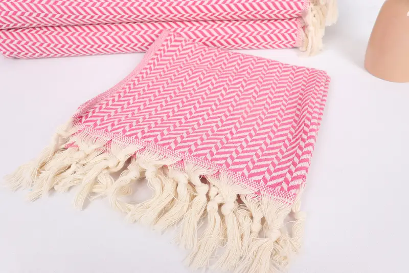 Wedding Anniversary Gift, Gift For The Home, Personalized Gift, Small Towel, Monogrammed Hand Towel, Wedding Gift, 36x18 Cotton Chevron Towel - 5