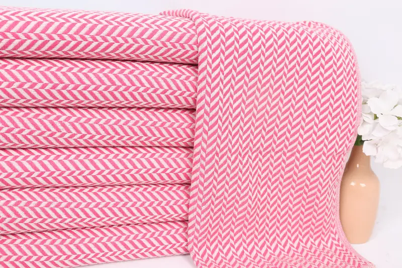 Wedding Anniversary Gift, Gift For The Home, Personalized Gift, Small Towel, Monogrammed Hand Towel, Wedding Gift, 36x18 Cotton Chevron Towel - 2