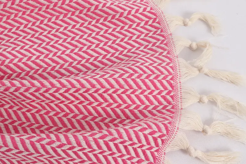 Wedding Anniversary Gift, Gift For The Home, Personalized Gift, Small Towel, Monogrammed Hand Towel, Wedding Gift, 36x18 Cotton Chevron Towel - 8