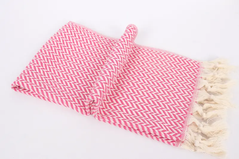 Wedding Anniversary Gift, Gift For The Home, Personalized Gift, Small Towel, Monogrammed Hand Towel, Wedding Gift, 36x18 Cotton Chevron Towel - 6