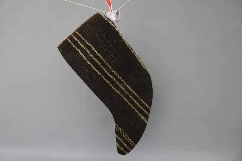 Medias de adornos navideños marrones y beige, medias navideñas de 9 pulgadas de ancho