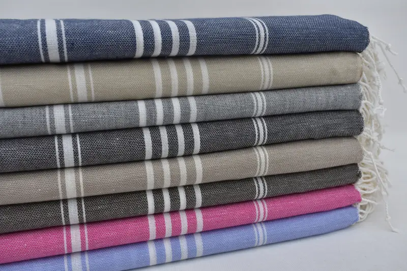 Custom Towel, Monogrammed Beach Towel, Beach Size Towel, 76x40 Cotton Striped Towel, Personalized Wedding Gift For Couple, Bachelorette Party Gift - 2