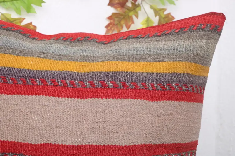 Vintage Kilim Pillow, Boho Pillow Sham Cover, Muted Pillow, Pillow Sham, Home Decor Pillow, Outdoor Bolster Cushion, 20x20 Blue Cushion Case - 5