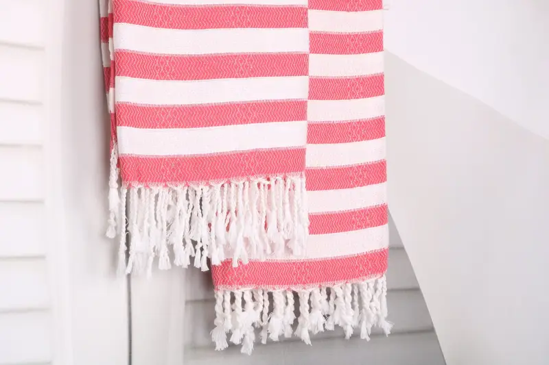 Bachelorette Party Gift, Beach Size Towel, Bride Gift, 70x36 Cotton Striped Towel, Luxury Turkish peshtemal beach towel, Handmade Gift, Custom Gift - 8