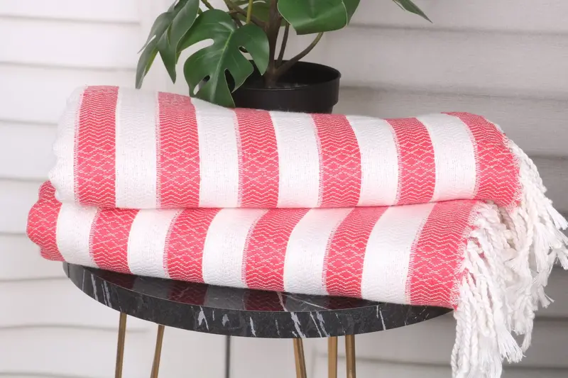Bachelorette Party Gift, Beach Size Towel, Bride Gift, 70x36 Cotton Striped Towel, Luxury Turkish peshtemal beach towel, Handmade Gift, Custom Gift - 3