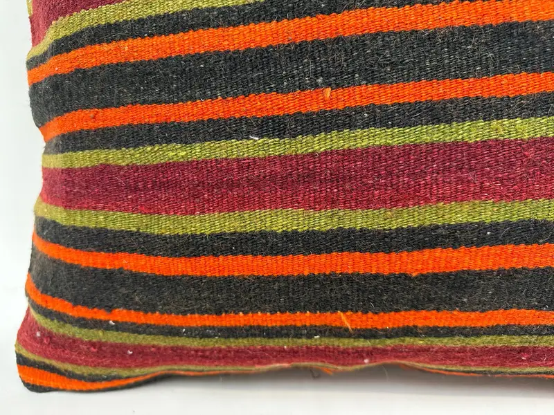 Gift Pillow, Handmade Kilim Cushion, Handmade Pillow, Hippie Throw Pillow, Tapestry Pillow Case, Boho Pillow, 20x28 Orange Pillow, Pillow Cover - 2