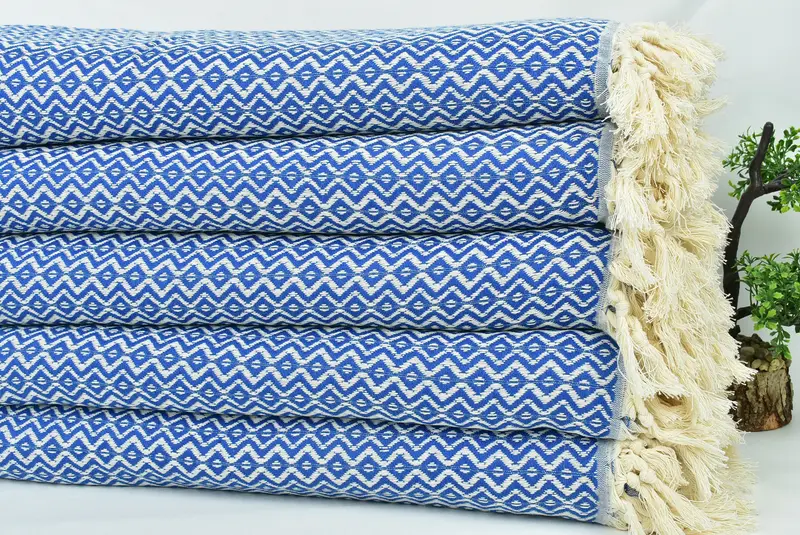 Personalize Gift, 96x80 Cotton Diamond Towel, Decorative Blanket, Wedding Favors, Turkish Blanket, Beach Bachelorette Party Decorations - 3