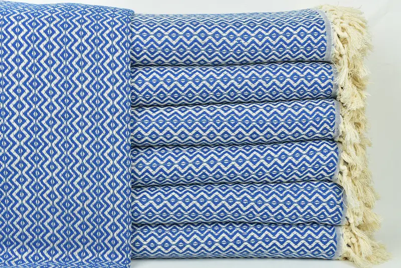 Personalize Gift, 96x80 Cotton Diamond Towel, Decorative Blanket, Wedding Favors, Turkish Blanket, Beach Bachelorette Party Decorations - 1