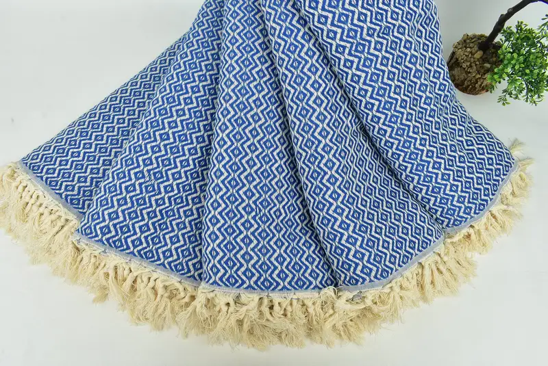 Personalize Gift, 96x80 Cotton Diamond Towel, Decorative Blanket, Wedding Favors, Turkish Blanket, Beach Bachelorette Party Decorations - 4