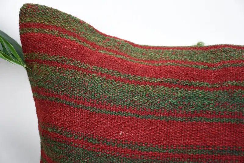 Cushion, Turkish Pillow, Cotton Pillow Cover, Aztec Pillow Sham, 20x20 Red Cushion Cover, Gift Pillow, Ethnical Kilim Rug Pillow - 2