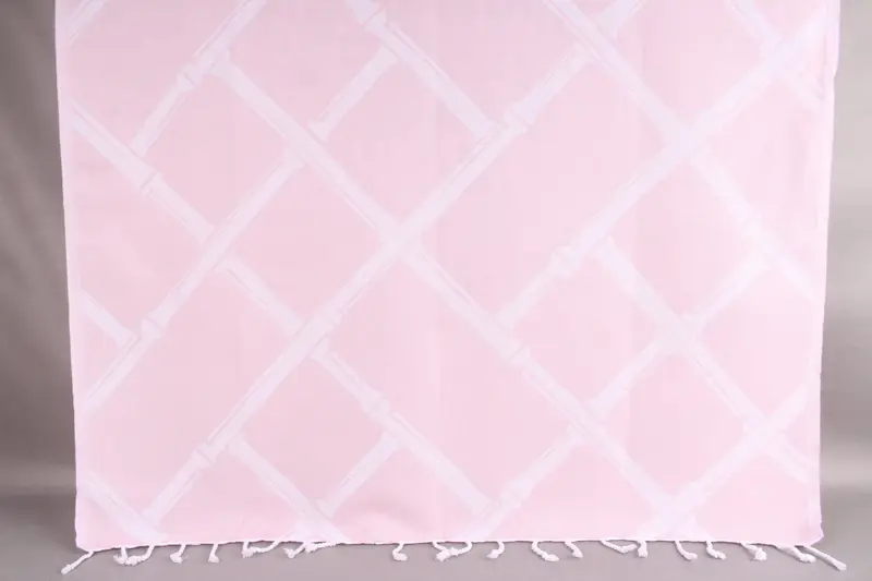 Personalized Beach Towel Light Pink Bamboo Branch 40x71 Inches