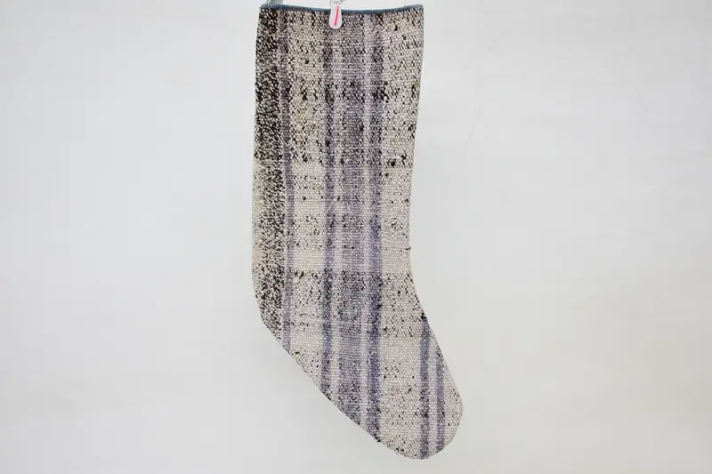 青と白のクリスマスオーナメントストッキング、お祭りホリデーストッキング