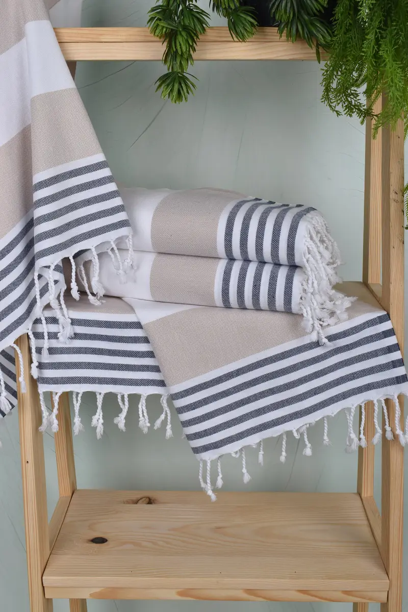 40x24 Cotton Striped Towel, Beach Wedding Favor, Custom Hand Towel, Bulk Order Towel, Bridesmaid Gifts, Wedding Favors, Bachelorette Party Favor - 6