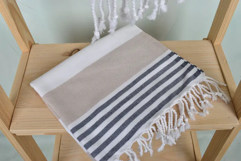 40x24 Cotton Striped Towel, Beach Wedding Favor, Custom Hand Towel, Bulk Order Towel, Bridesmaid Gifts, Wedding Favors, Bachelorette Party Favor - 5
