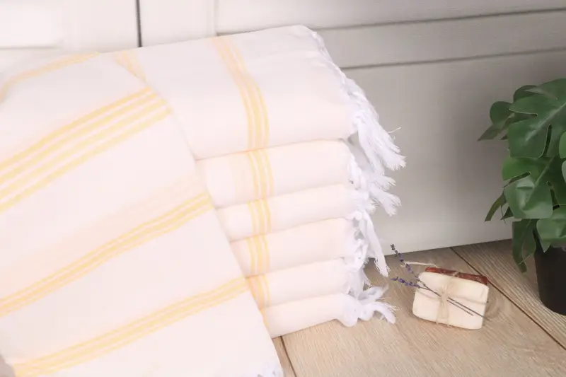 Gift For Her, Best Friend Gift Ideas, 70x40 Cotton Striped Towel, Large Turkish Towel, Spa Towel, Turkish Towel Personalized, Quick-Dry Beach Towel - 1