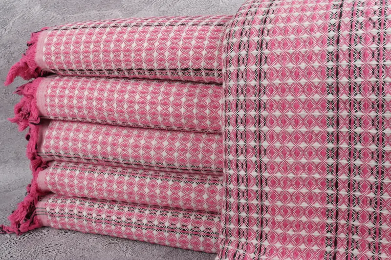 Housewarming Gift, Monogram Blanket, Bridesmaid Favors, Shower Curtain, Spooky Bachelorette Party, Personalized Gifts, 96x70 Cotton Striped Towel - 1